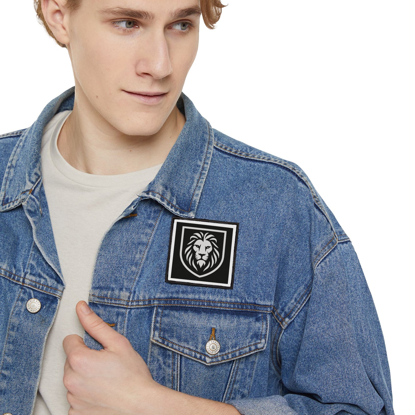 Lion Counseling Iron-On Patch — Embroidered Regal Lion Crest Patch for Jackets & Backpacks