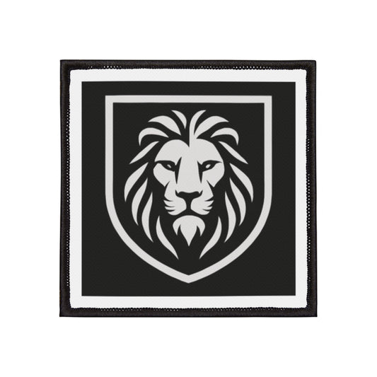 Lion Counseling Iron-On Patch — Embroidered Regal Lion Crest Patch for Jackets & Backpacks