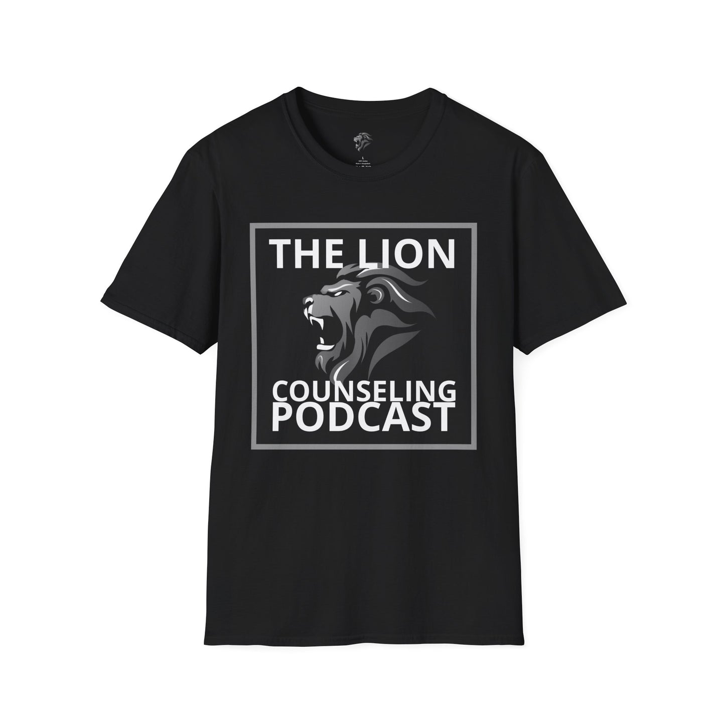 Lion Counseling Podcast Men's T-Shirt | Bold Christian Apparel for Leaders, Fathers, and Warriors