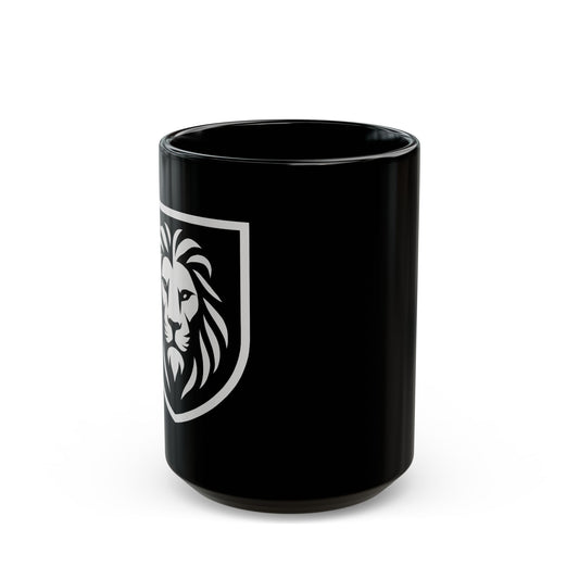 Lion Counseling Black Mug – 15oz | Bold Christian Men’s Coffee Cup, Faith-Inspired Gift & Official Podcast Merchandise