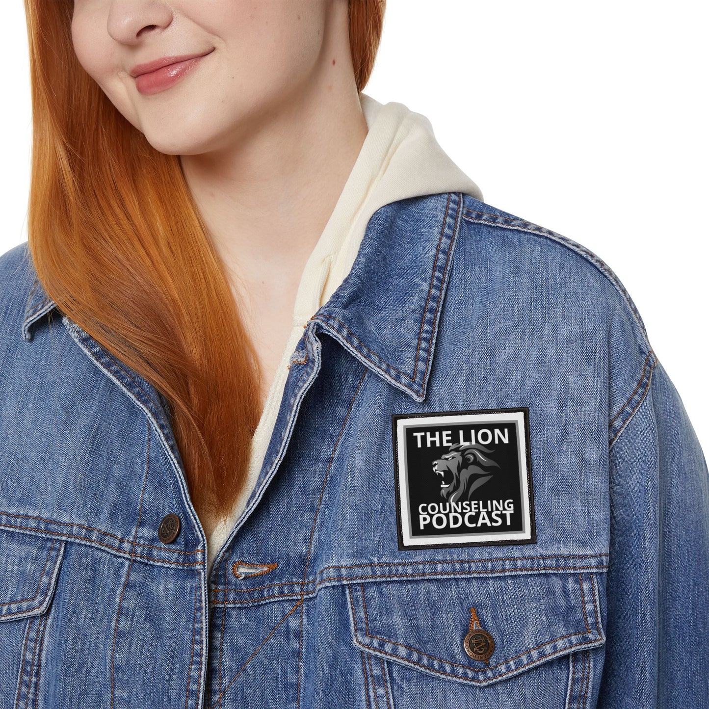Copy of Lion Counseling Iron-On Patch — Embroidered Regal Lion Crest Patch for Jackets & Backpacks