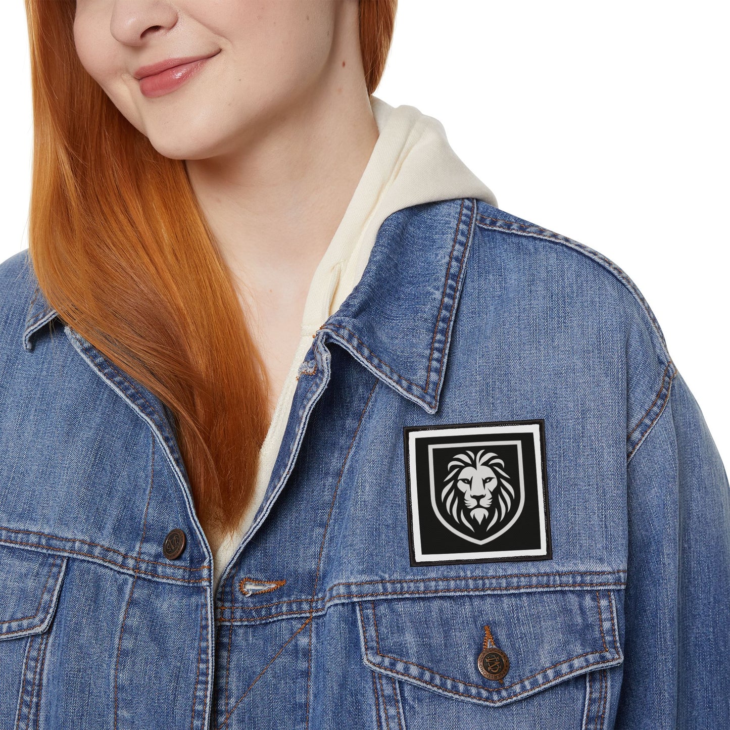 Lion Counseling Iron-On Patch — Embroidered Regal Lion Crest Patch for Jackets & Backpacks
