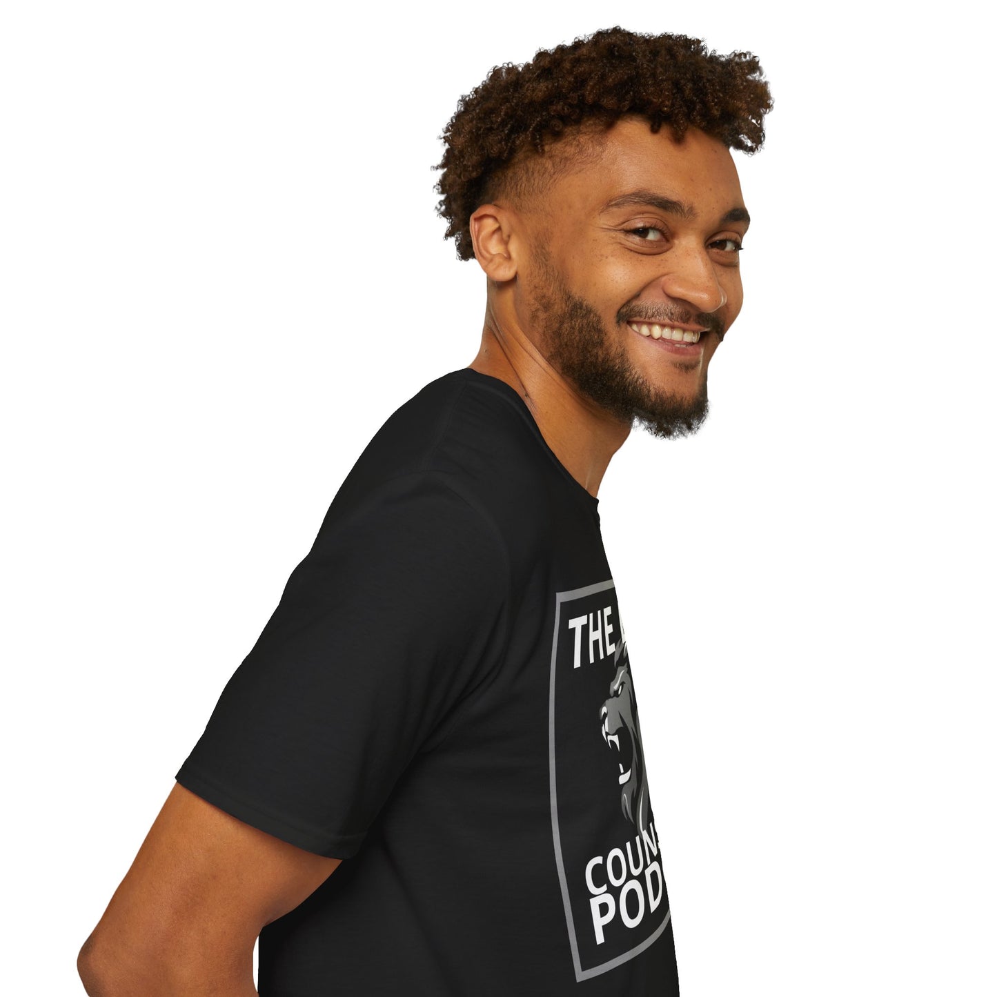 Lion Counseling Podcast Men's T-Shirt | Bold Christian Apparel for Leaders, Fathers, and Warriors