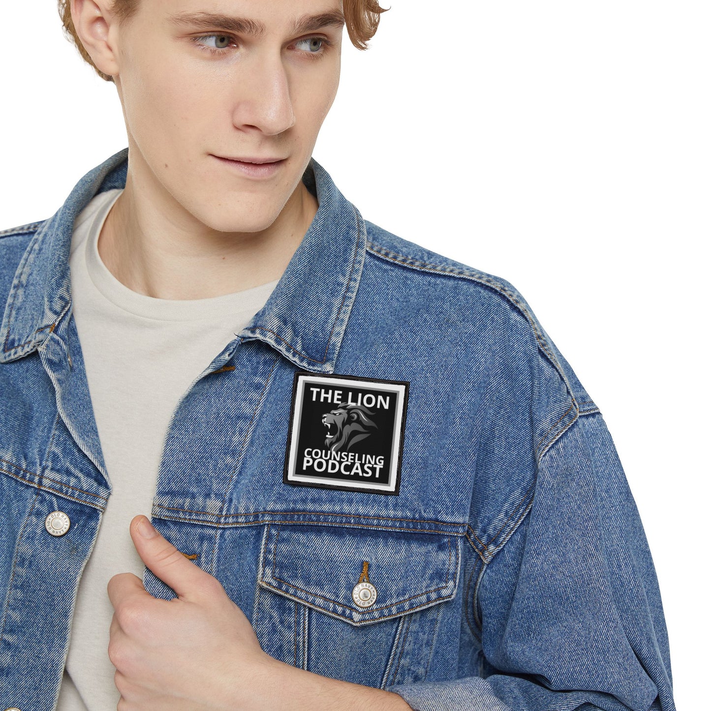 Copy of Lion Counseling Iron-On Patch — Embroidered Regal Lion Crest Patch for Jackets & Backpacks